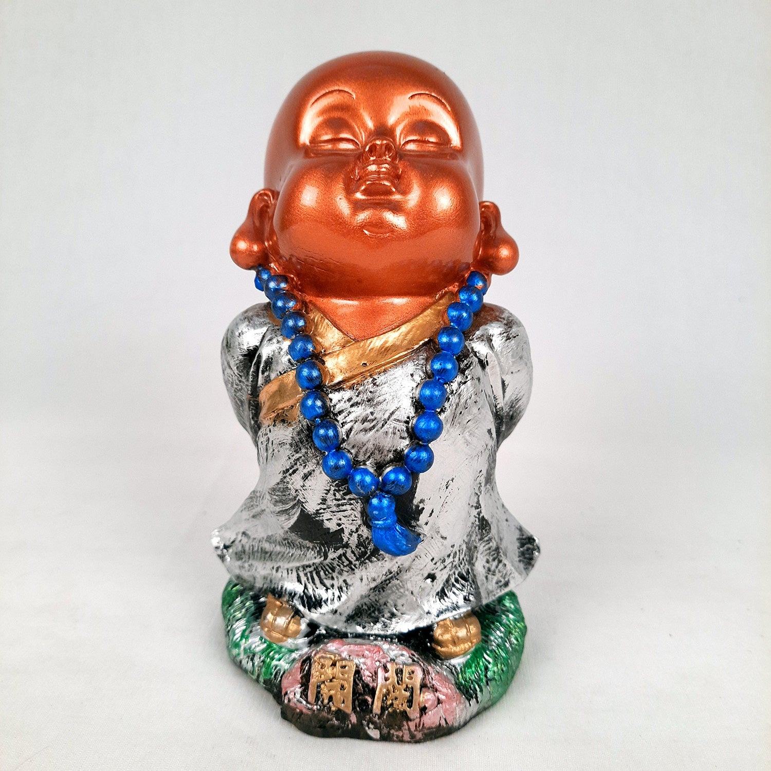 Buddha Baby Monk Showpiece | Feng Shui Decor - For Good Luck, Home, Table, Office Decor & Gift - 5 Inch (Set of 3) - Apkamart