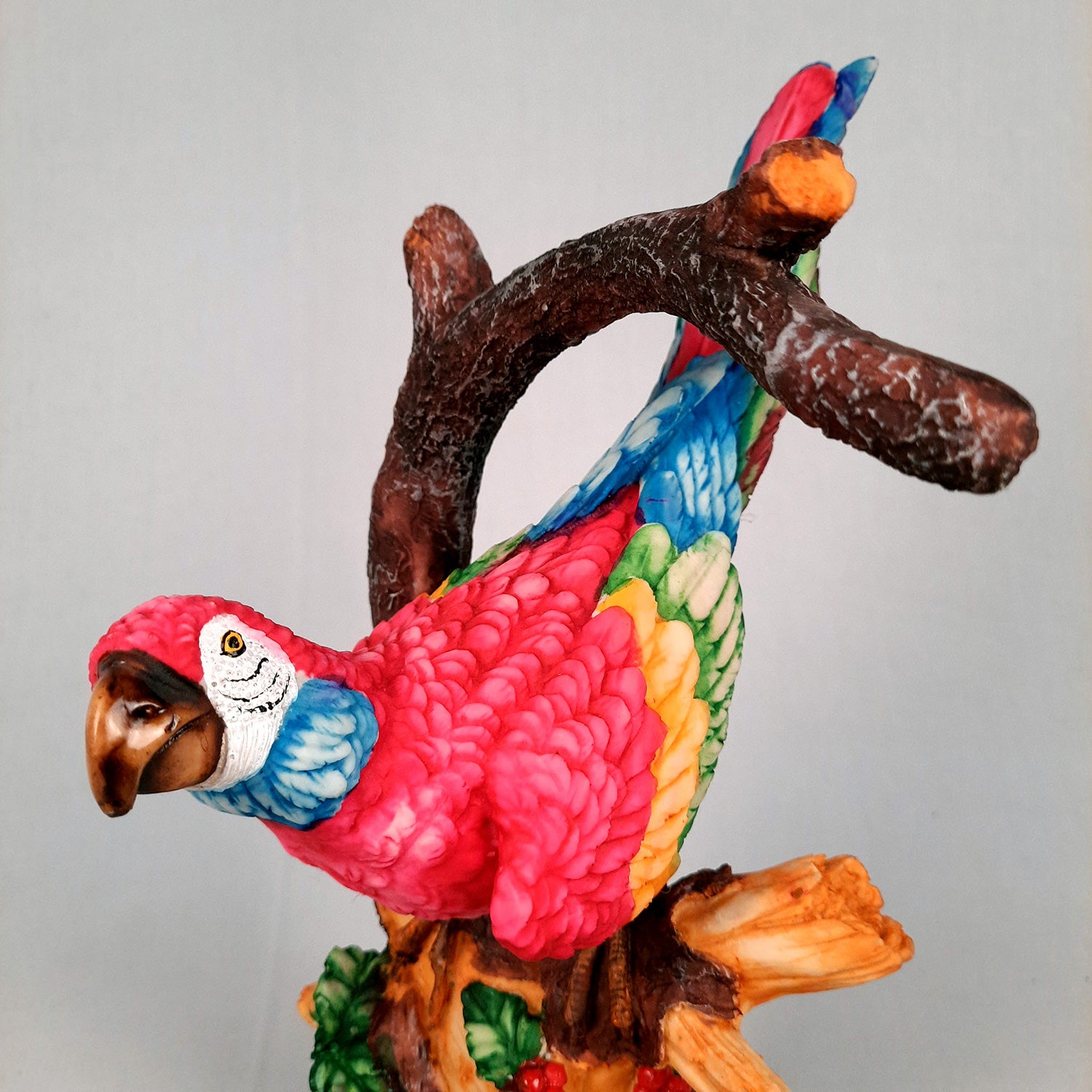 Parrot Showpiece | Bird Statue - For Home, Garden, Table Decor & Gifts - 12 Inch - Apkamart