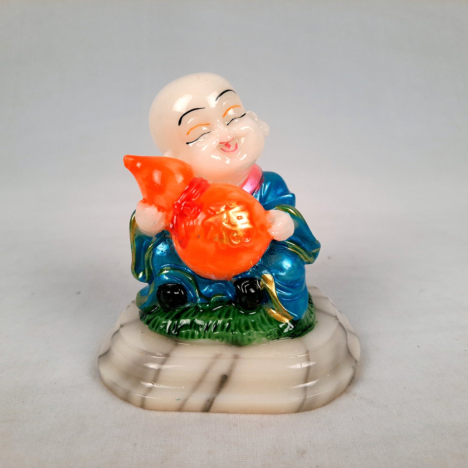 Buddha Baby Monk Showpiece | Feng Shui Decor - For Good Luck, Home, Table, Office Decor, Car Dashboard & Gift - 4 Inch (Set of 3) - Apkamart