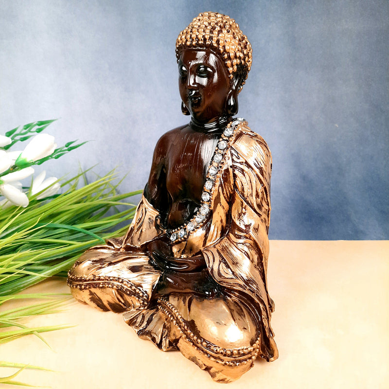 Indoor Buddha Statue for Meditation, Tabletop Decor, Housewarming Gift, and  Decoration for Home, Room, or Office