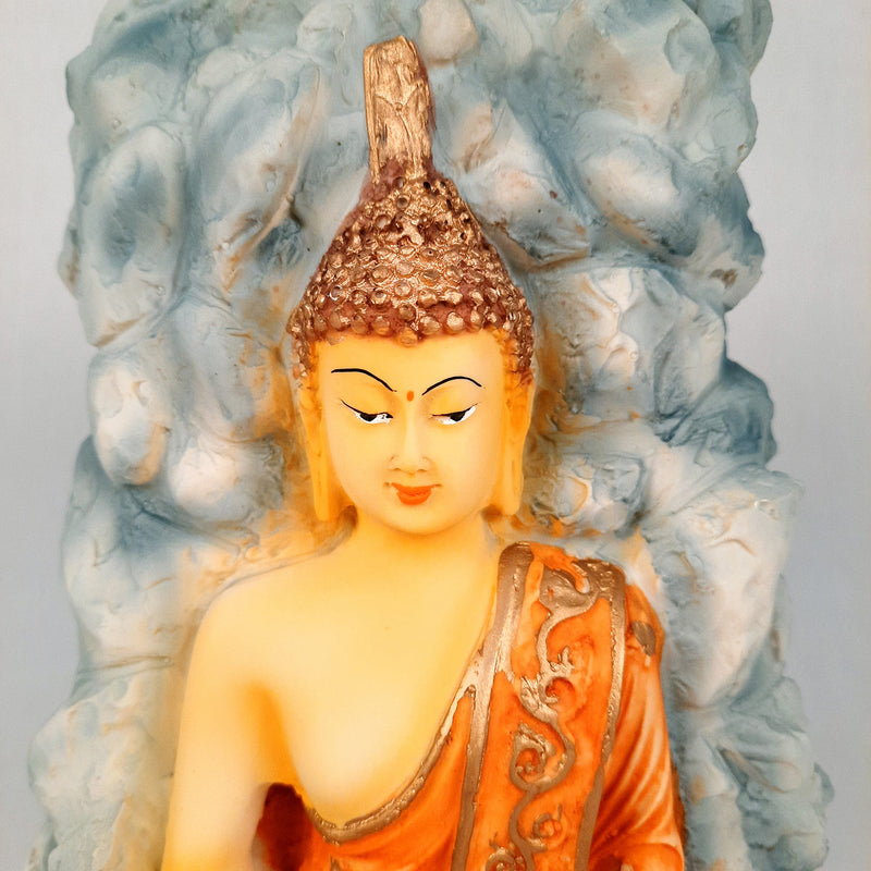 Buddha Statue Cum Vase | Flower Pot with Lord Gautam Buddha Showpiece - for Living Room, Home, Table, Office Decor & Gift- 11 inch- Apkamart