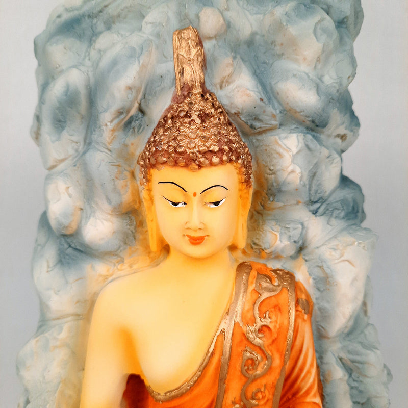 Buddha Statue Cum Vase | Flower Pot with Lord Gautam Buddha Showpiece - for Living Room, Home, Table, Office Decor & Gift- 11 inch- Apkamart