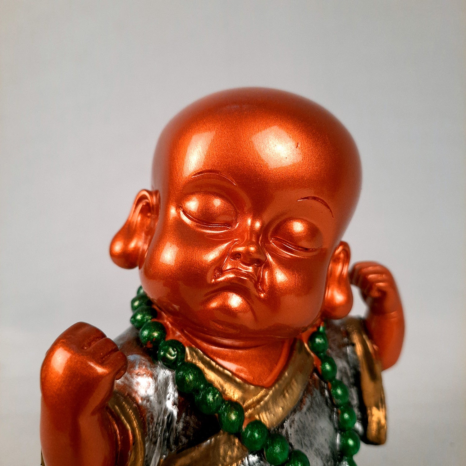 Baby Monk Showpiece Statue | Cute Buddha Feng Shui Decor - for Car Dashboard, Good Luck, Home, Table, Office Decor & Gift- 6.5 inch- Apkamart