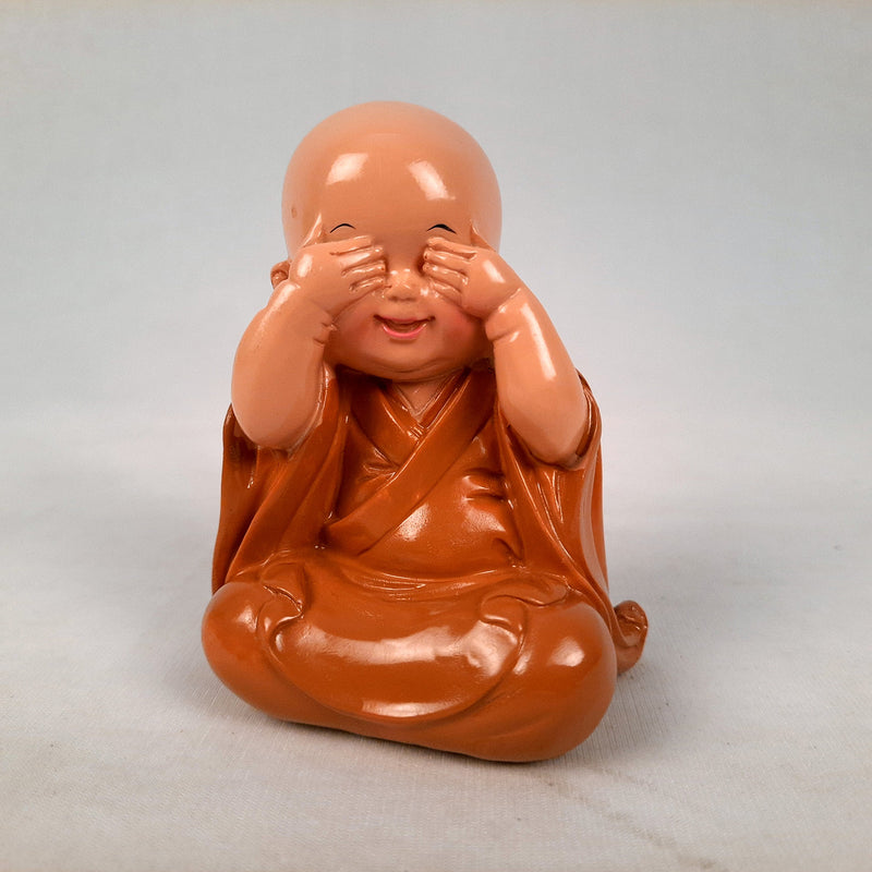 Buddha Baby Monk Showpiece | Feng Shui Decor - For Good Luck, Home, Table, Office Decor, Gift & Car Dashboard - 4 Inch - Apkamart