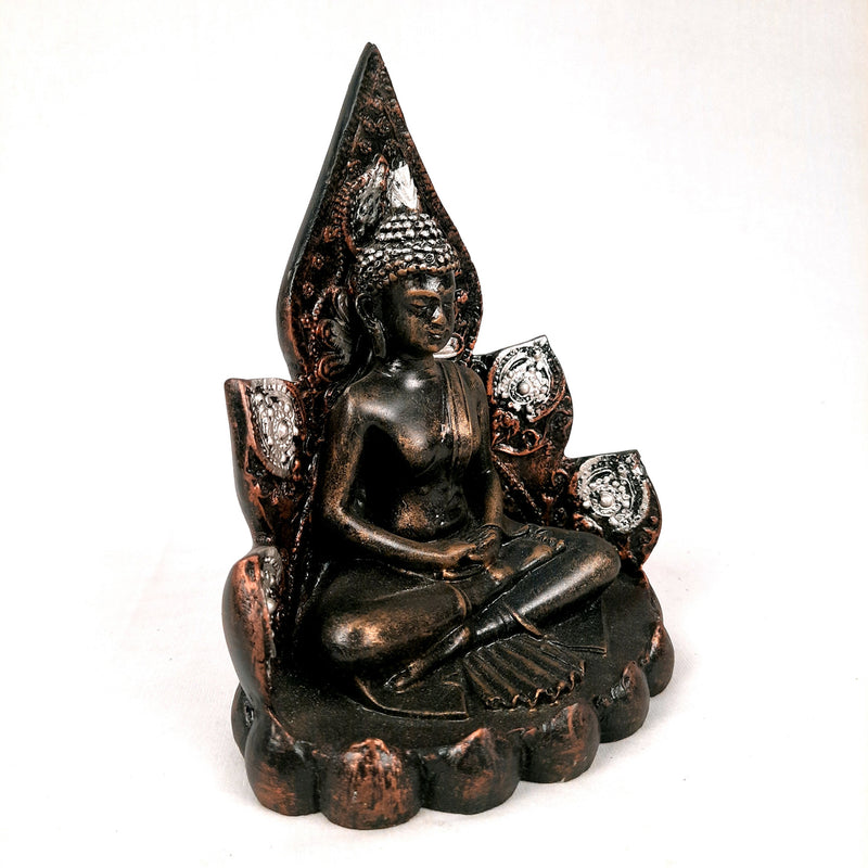 Buddha Statue | Lord Gautam Buddha in Meditation Showpiece - For Living room, Home, Table, Shelf, Office Decor & Gift -7 Inch - Apkamart