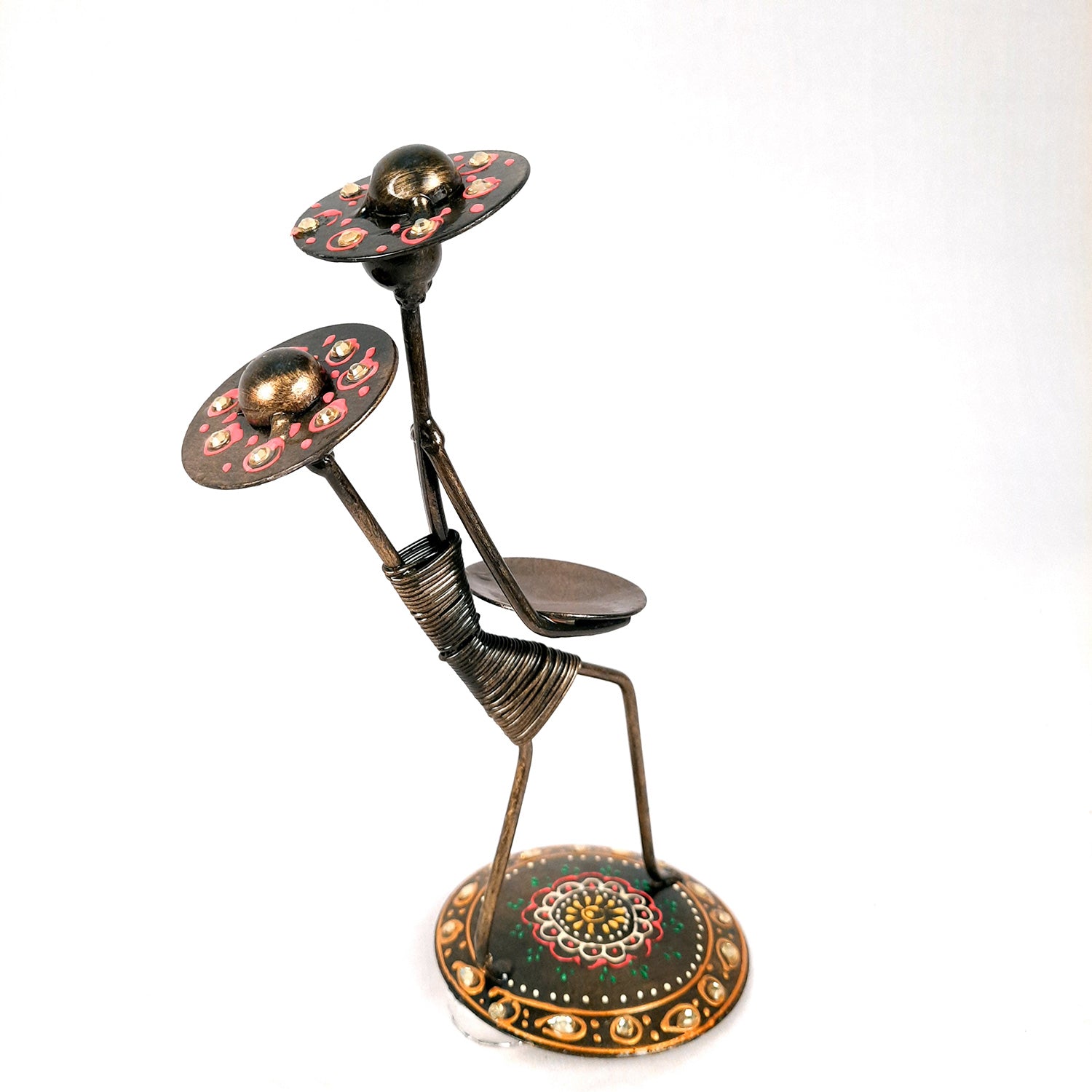 Tea Light Holder Cum Showpiece | T Light Candle Stand - Lady Holding Baby Design - For Home Decor, Living room, Table & Shelf Decor, Office, Decorative Item for Diwali & Gifts - 9 Inch - Apkamart