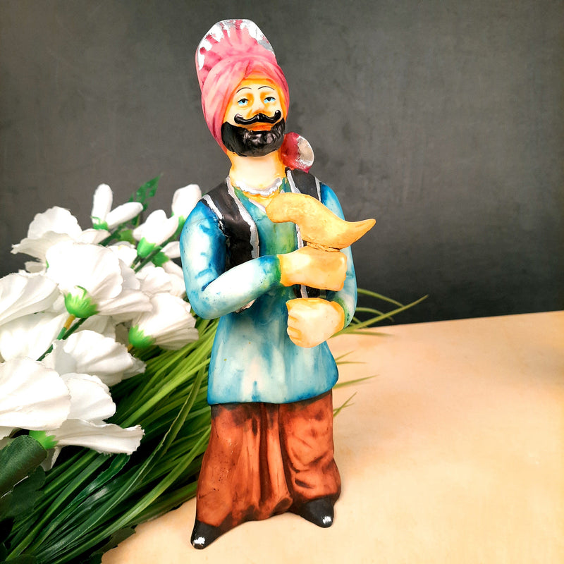 Decorative Couple Musician Showpiece Set- 10 inch Set of 2-Apkamart