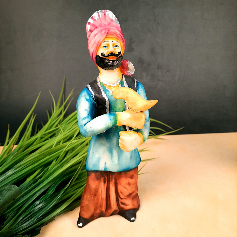 Decorative Couple Musician Showpiece Set- 10 inch Set of 2-Apkamart