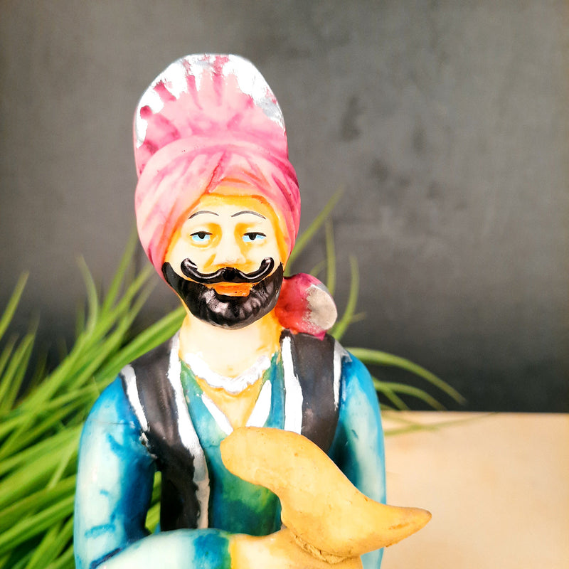 Decorative Couple Musician Showpiece Set- 10 inch Set of 2-Apkamart