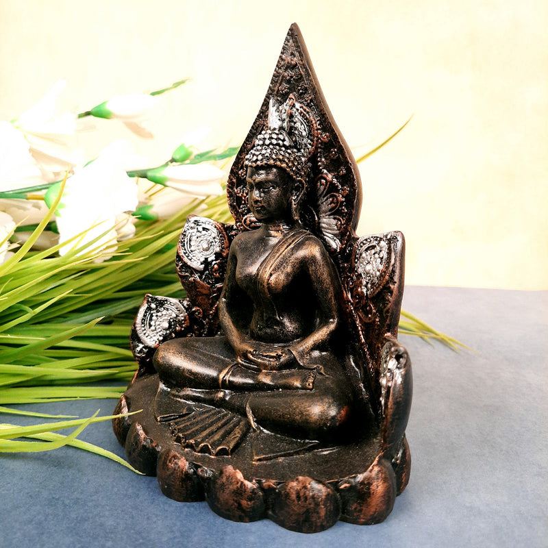 Buddha Statue | Lord Gautam Buddha in Meditation Showpiece - For Living room, Home, Table, Shelf, Office Decor & Gift -7 Inch - Apkamart
