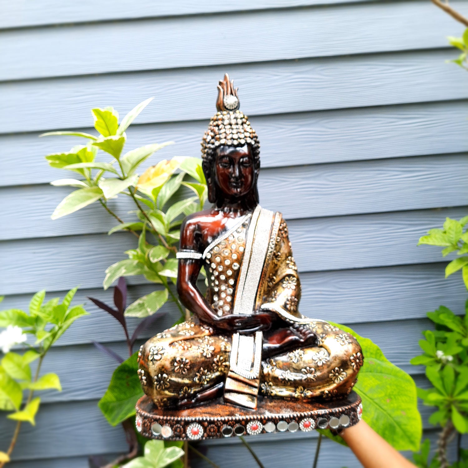 Buddha In Meditation Statue | Lord Gautam Buddha Big Idol Showpiece - For Living room, Home, Table, Centerpiece, Meditation Room, Office Decor & Gift -18 Inch - Apkamart