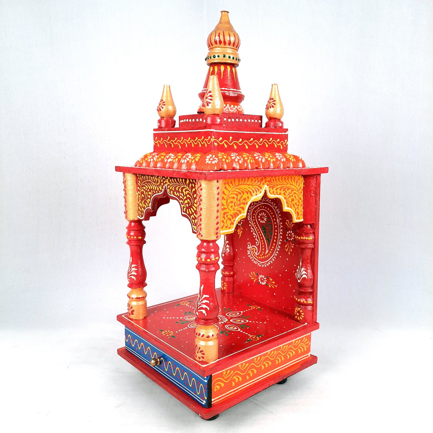 Wooden Temple for Home Big Size - Puja Mandir - 20 inch- Apkamart