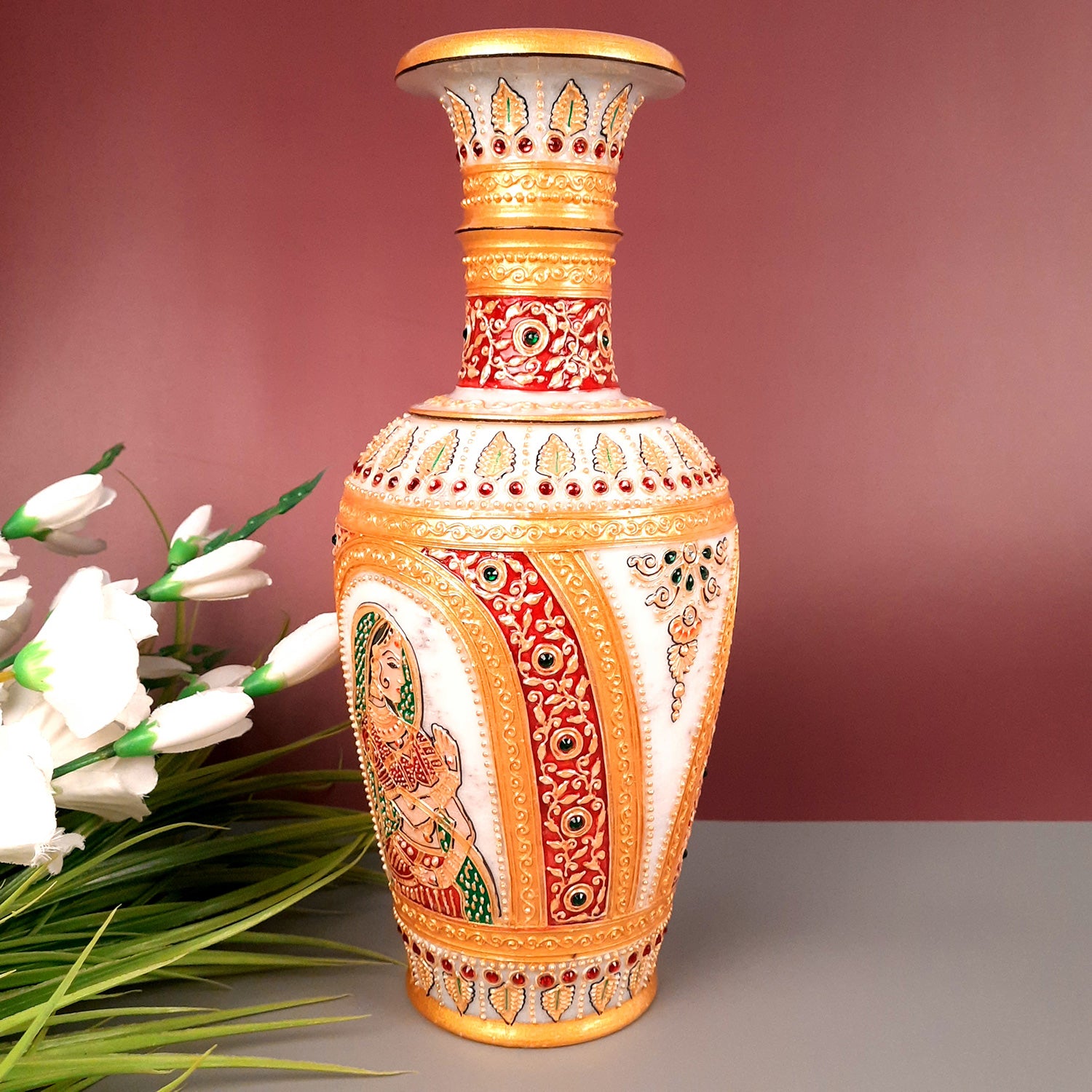 Designer Flowe Pot - Decorative Indoor Flower Pot - 14 Inch- Apkamart #Style_Pack of 1