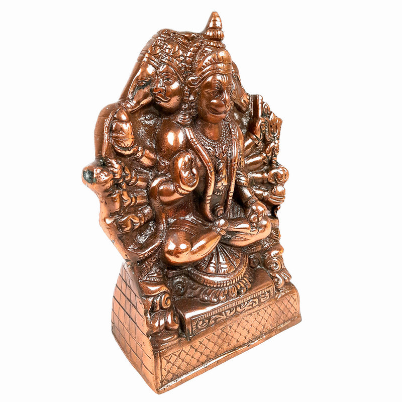 Lord Hanuman Statue | Panchmukhi Hanuman Ji Murti / Idol - for Temple, Pooja, Entrance, Home Decor & Gifts- 9 Inch - apkamart