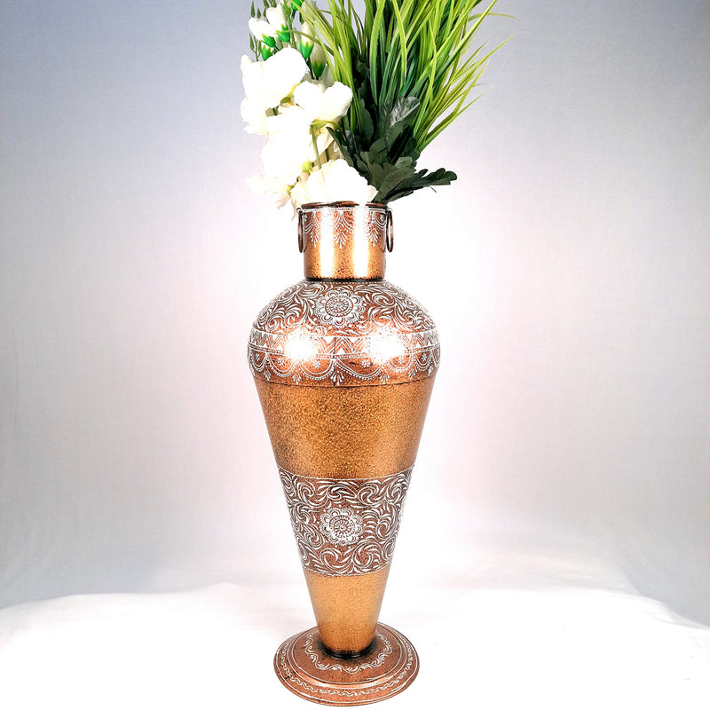 Flower Vase for Corner Decoration | Big Flower Pot - for Home, Living Room, Hallway, Entrance Decor -26 Inch - Apkamart