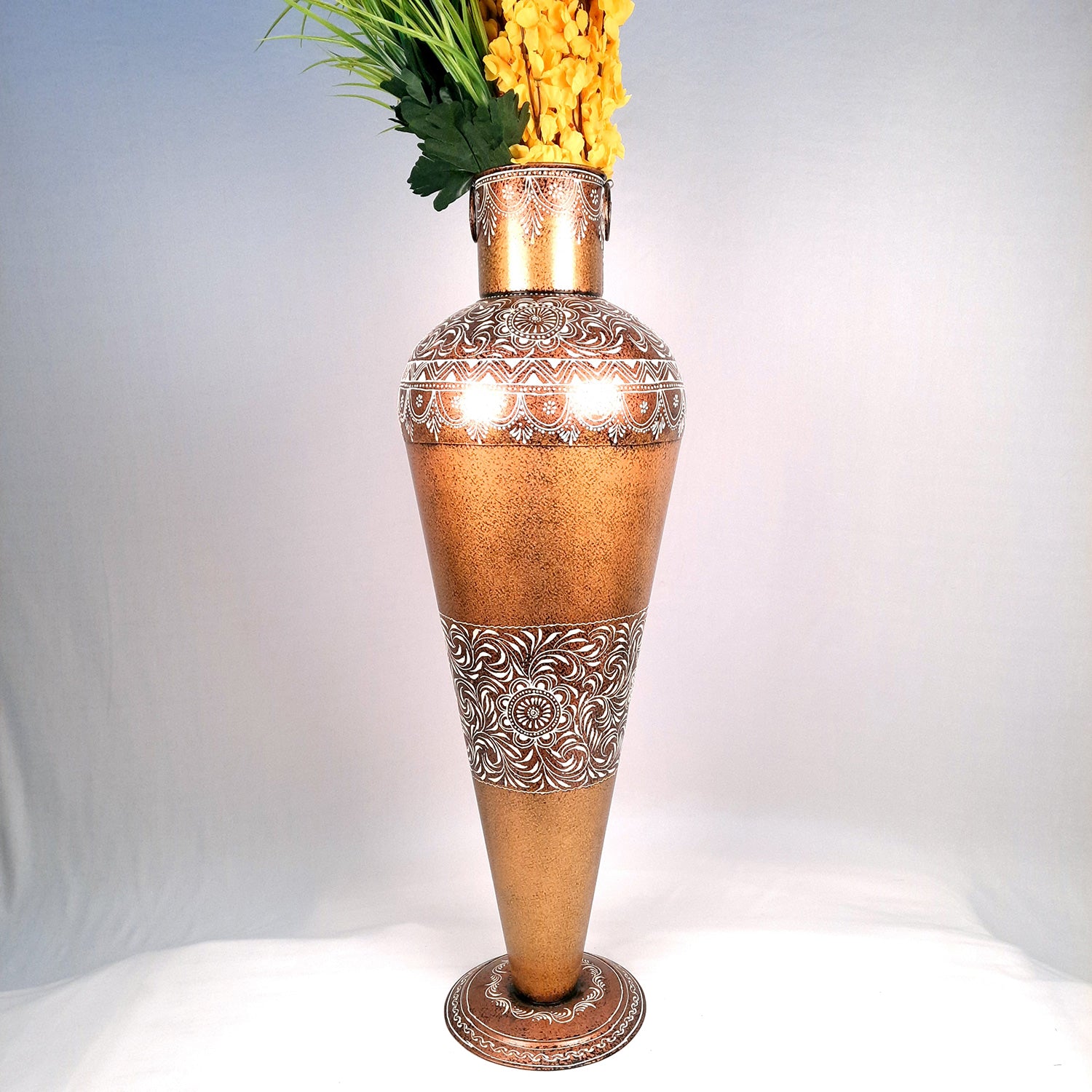 lower Vase for Corner Decoration | Big Flower Pot - for Home, Living Room, Hallway, Entrance Decor - 36 Inch - Apkamart