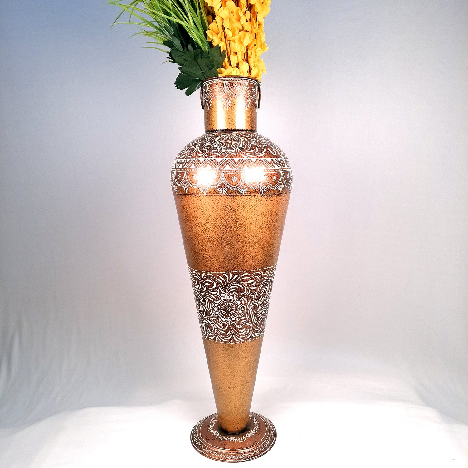 lower Vase for Corner Decoration | Big Flower Pot - for Home, Living Room, Hallway, Entrance Decor - 36 Inch - Apkamart