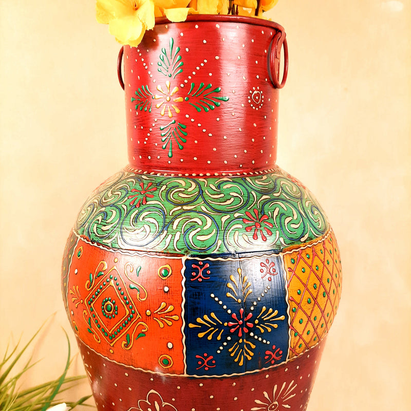 Decorative Flower Pot | Big Flower Vase - for Corners, Living Room & Home Decor -18 Inch - apkamart
