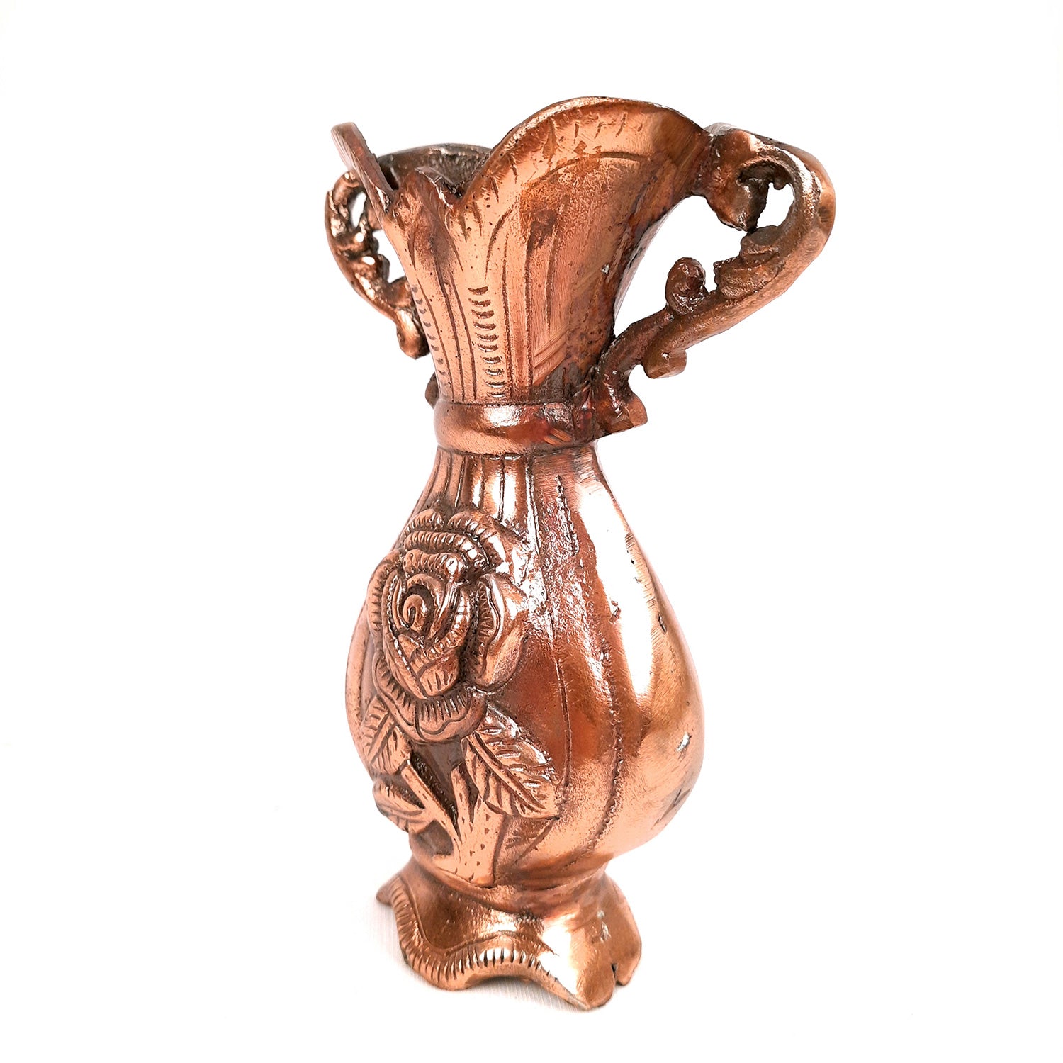 Vase | Flower Pot - Metal | Showpiece Cum Vase - for Home Decoration, Living Room, Table, Shelf, Office , Interior Decor | Gifts for All Occasions - 8 Inches