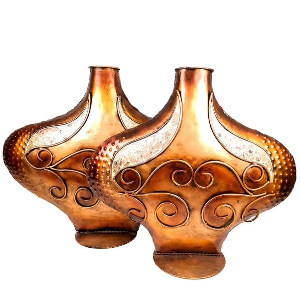 Vase Set | Flower Pot for Center Table | Vases For Living Room, Home Decoration, Office Decor & Gifts (Pack of 2) - Apkamart