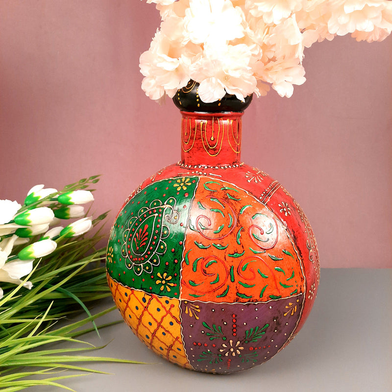 Flower Pot Handcrafted | Vase in Pitcher Design - For Table, Corner Decoration & Home Decor - 12 Inch - Apkamart