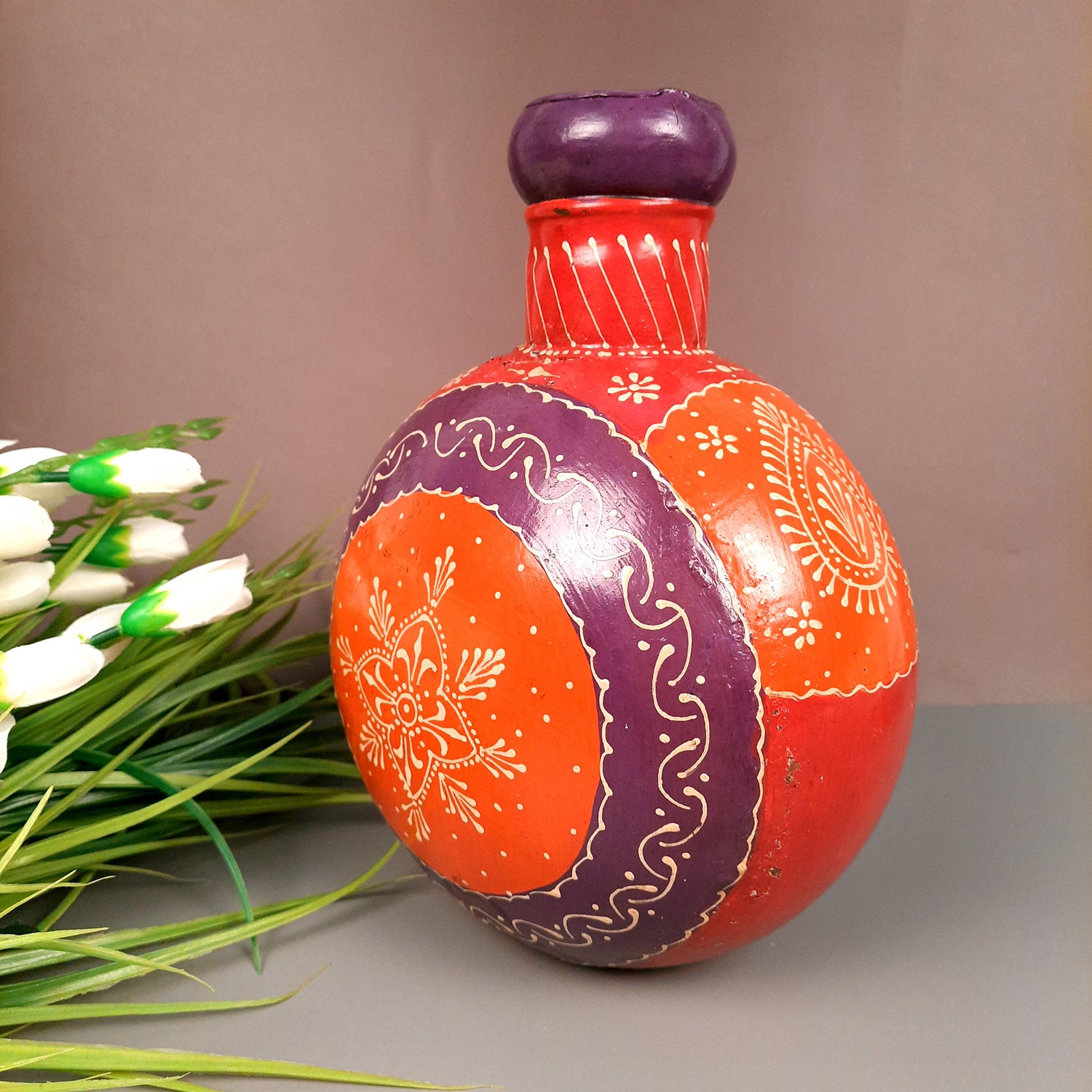 Flower Pot | Decorative Vases - For Home & Table decor - 10 Inch - Apkamart