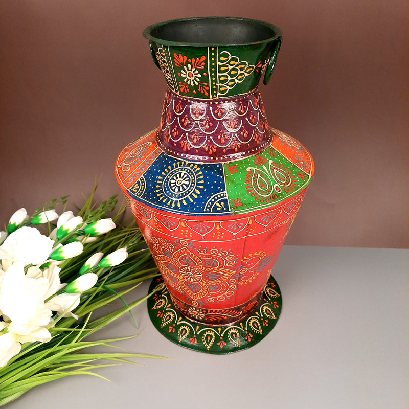 Metal Vase | Flower Vase For Living Room - 15 Inch - Apkamart