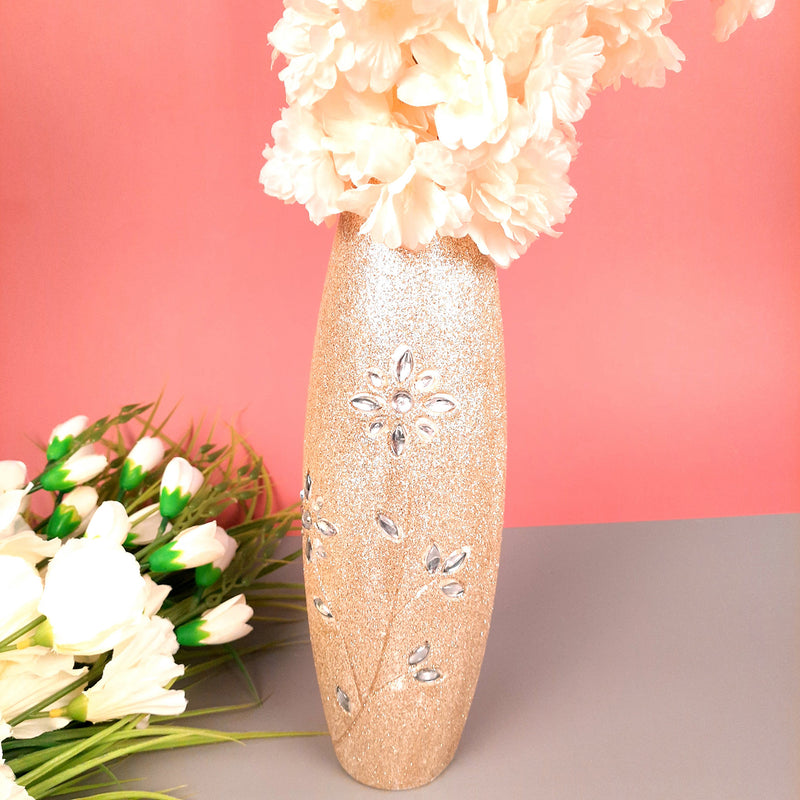 Table Vase Long | Flower Pots - for Home & Office Decor - 12 Inch - Apkamart