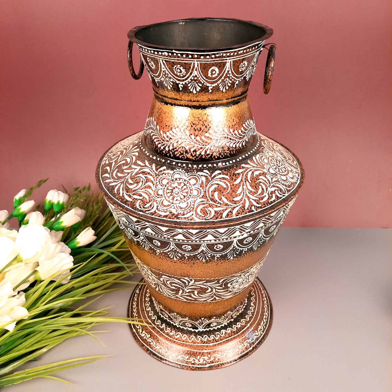 Flower Pot | Corner Vase - For Home Decor & Living Room - 16 Inch - apkamart