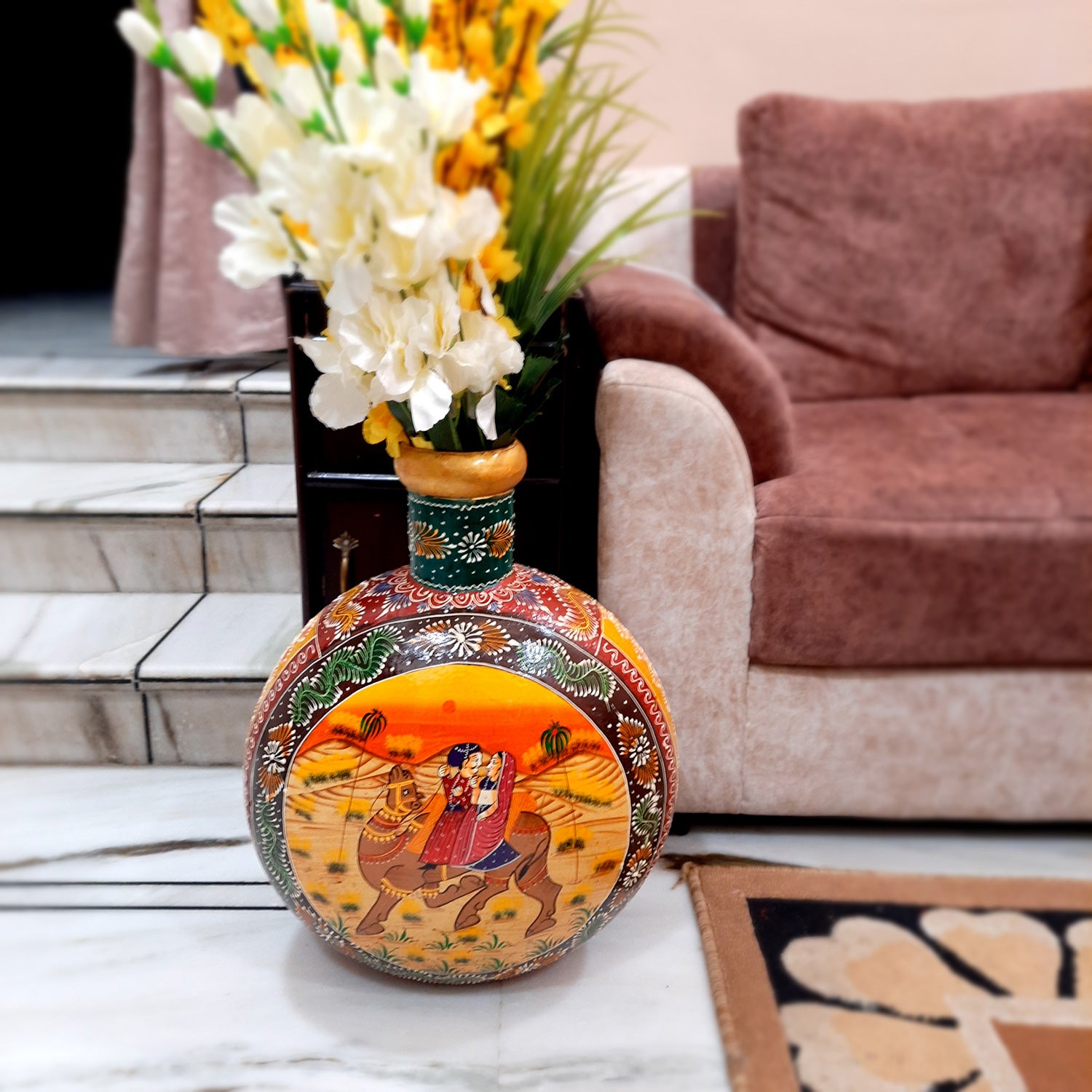 Flower Pot - Pitcher Design | Decorative Indoor Flower Pot - For Home, Table, Living room & Gift - 18 Inch - Apkamart