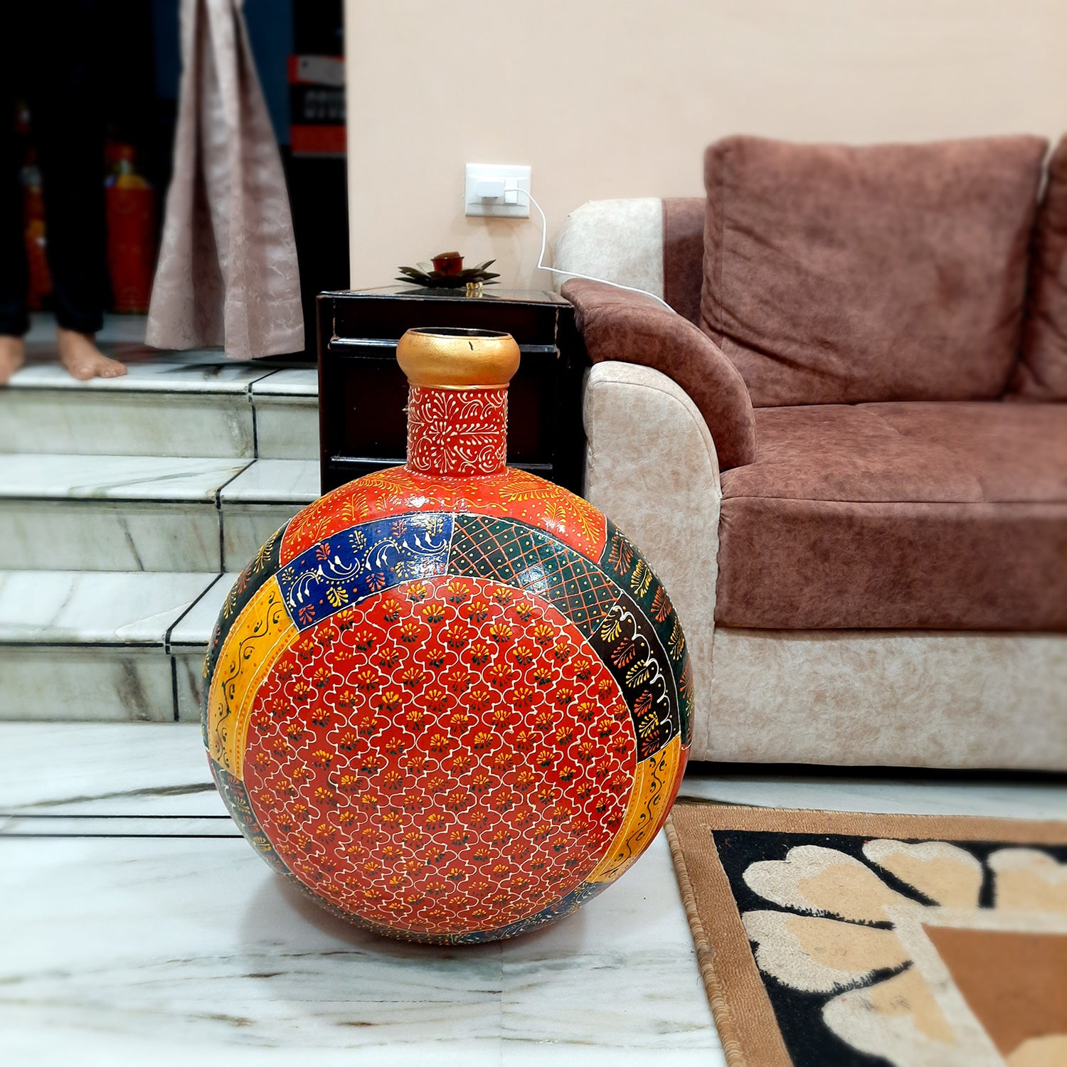 Floor Vase | Big Indoor Flower Pots - For Corner, Entrance, Home Decor & Gifts - 24 Inch - Apkamart
