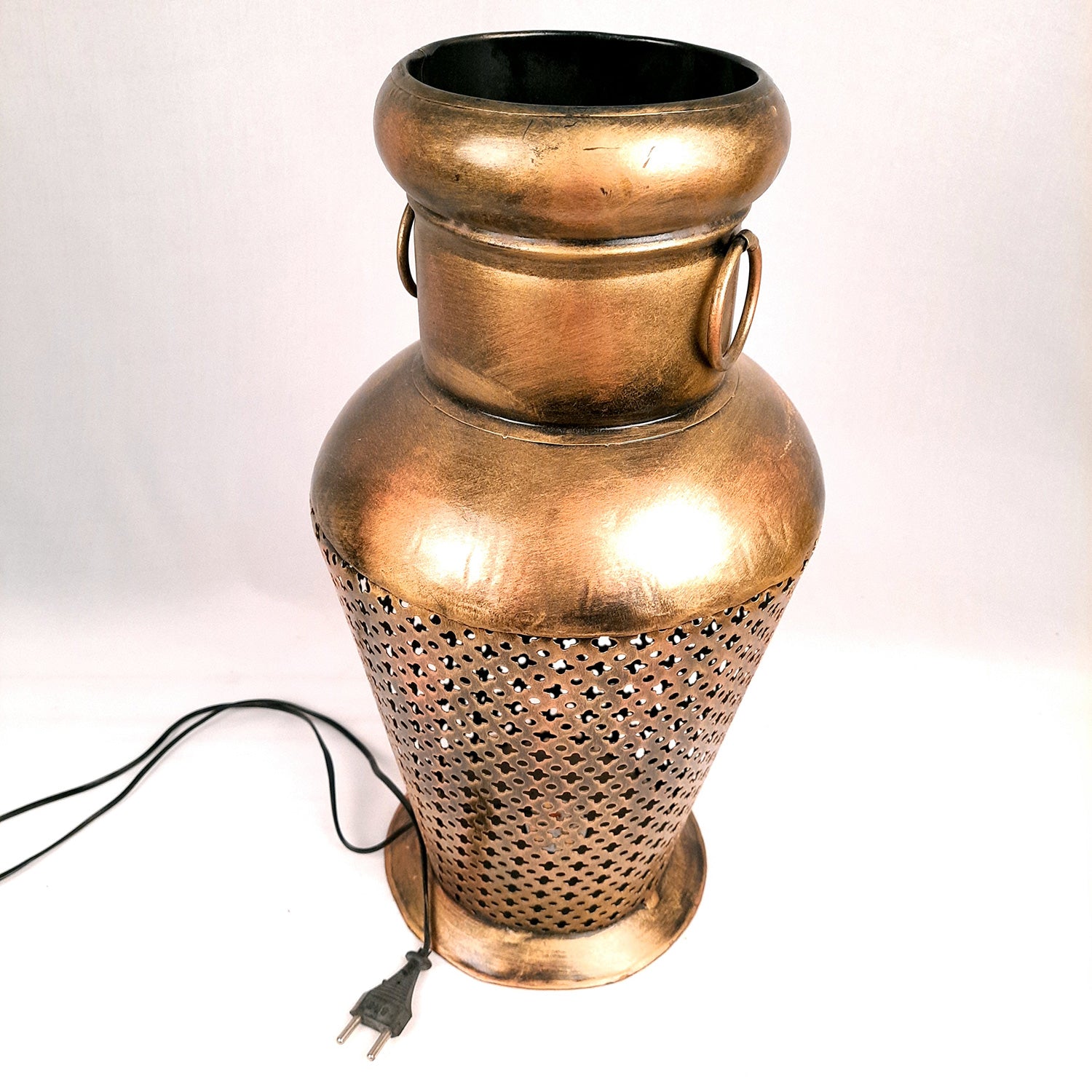Corner Vase With Led Light | LED Lamp | Showpiece - for Home, Living Room, Bedroom & Gifts - 17 Inch - Apkamart