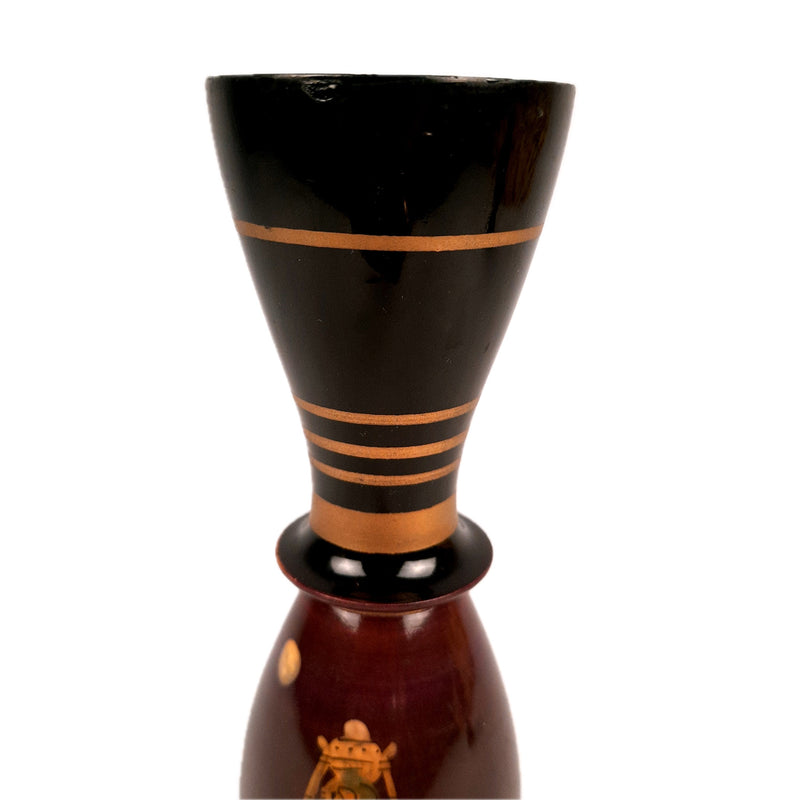 Flower Pot Wooden | Flower Vase - For Table, Home Decor & Gifts - 8 Inch (Set of 2) - Apkamart