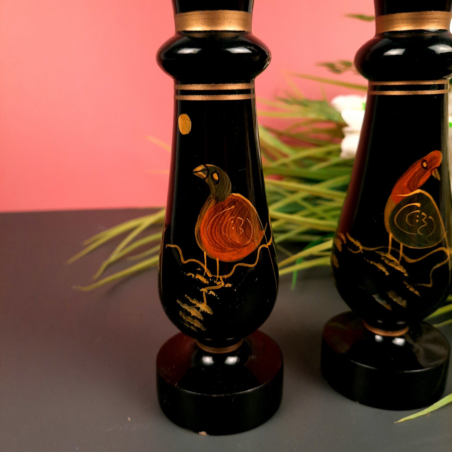 Flower Pot Wooden | Decorative Vase - For Table, Home Decor, Office & Gifts - 8 Inch - Apkamart