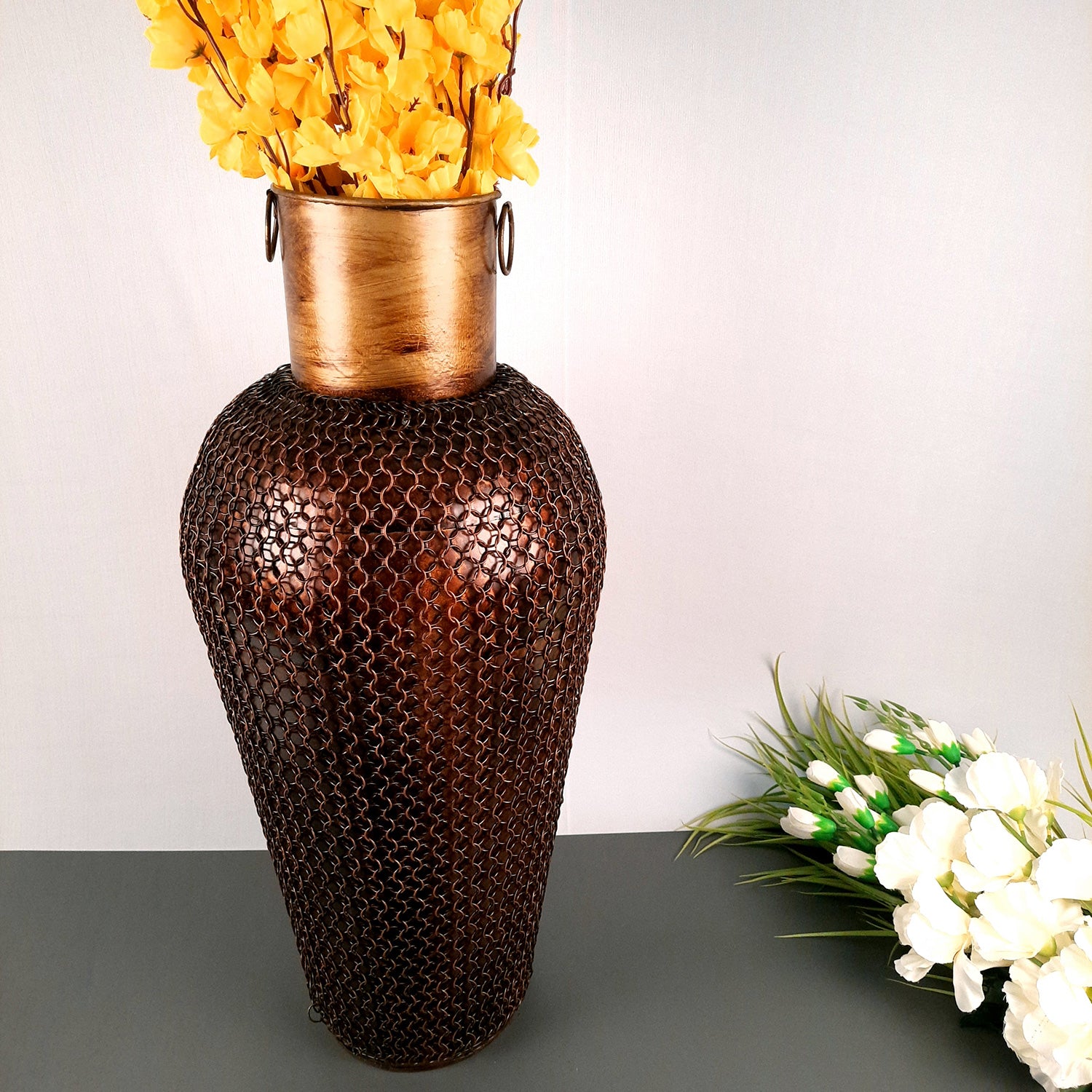 Flower Pot Big | Corner Vase Long - For Living Room, Home Decor & Gifts - 25 Inch - Apkamart