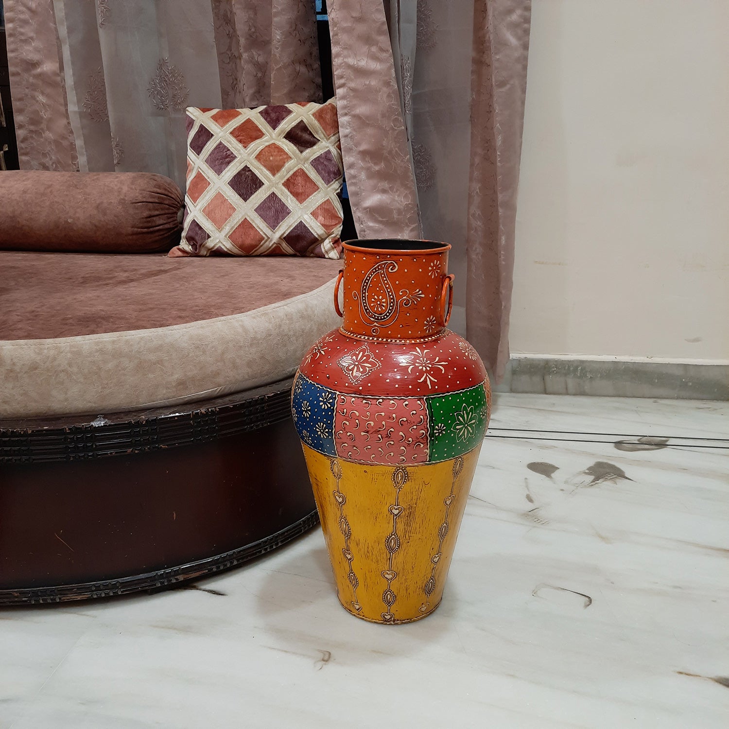 Big Flower Vase | Corner Vase - For Living Room & Hallway - 18 Inch - Apkamart