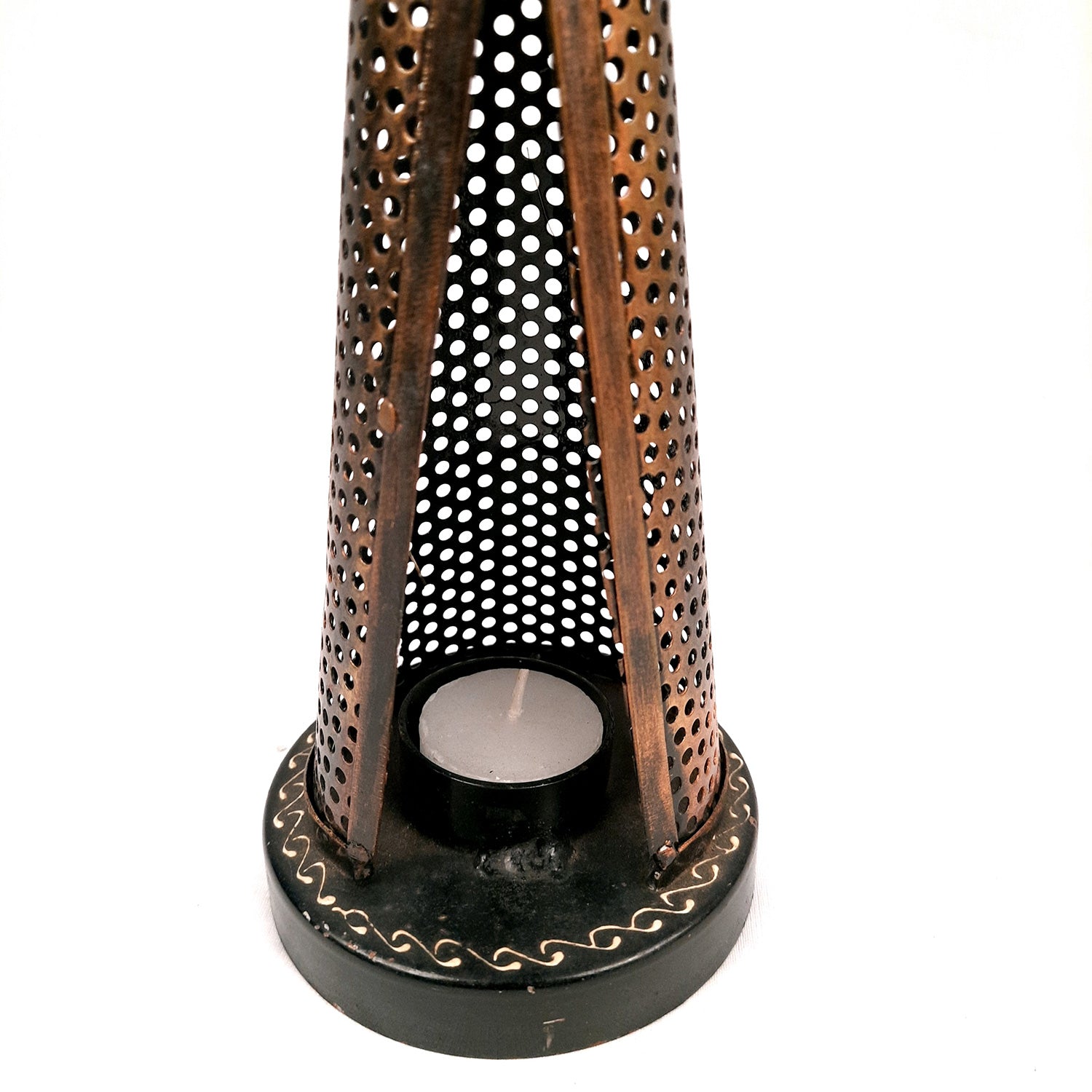 Tealight Holder - Musician Design | T Light Candle Holder - For Table & Shelf Decor - 14 inch (Set of 3) - Apkamart