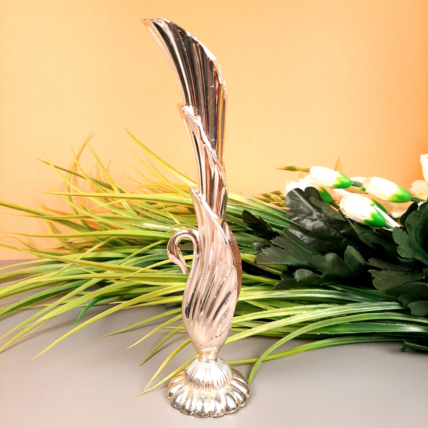Flower Pot | Decorative Vase Small - Swan Design - For Home, Table, Living Room, Bedroom Decor - 9 Inch - Apkamart