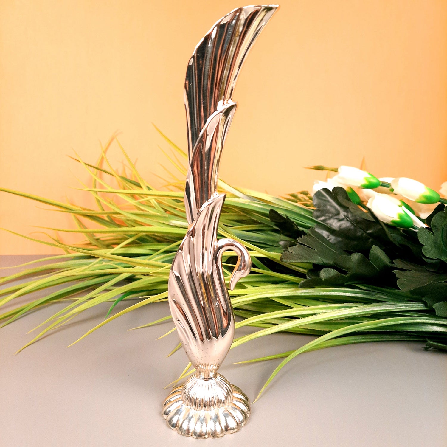 Flower Pot | Decorative Vase Small - Swan Design - For Home, Table, Living Room, Bedroom Decor - 9 Inch - Apkamart
