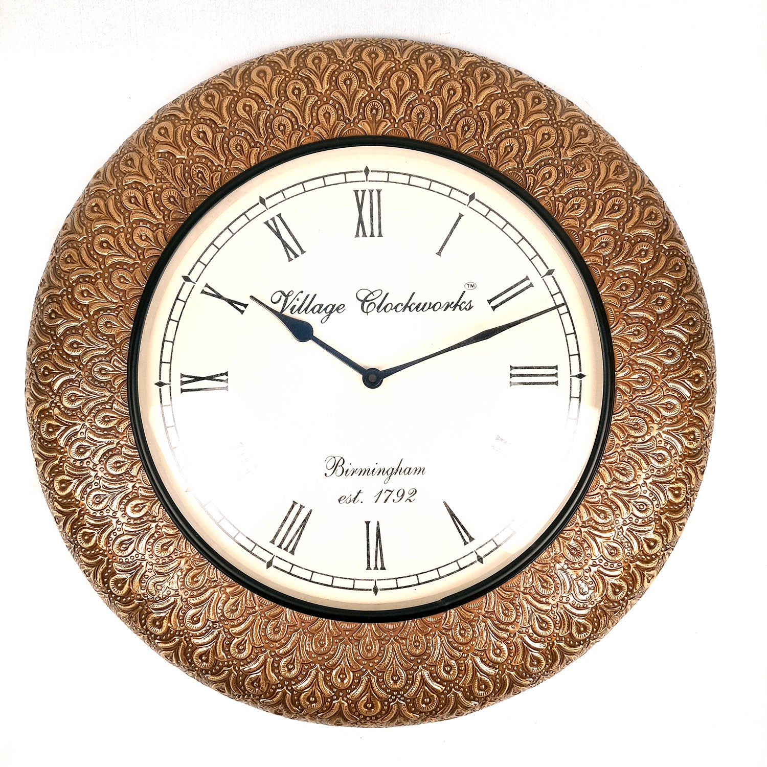 Vintage Wall Clock | Antique Clock Wall Mount - For Home, Living Room, Bedroom, Office & Hall Decoration | Wedding & Housewarming Gift - 18 Inch - Apkamart