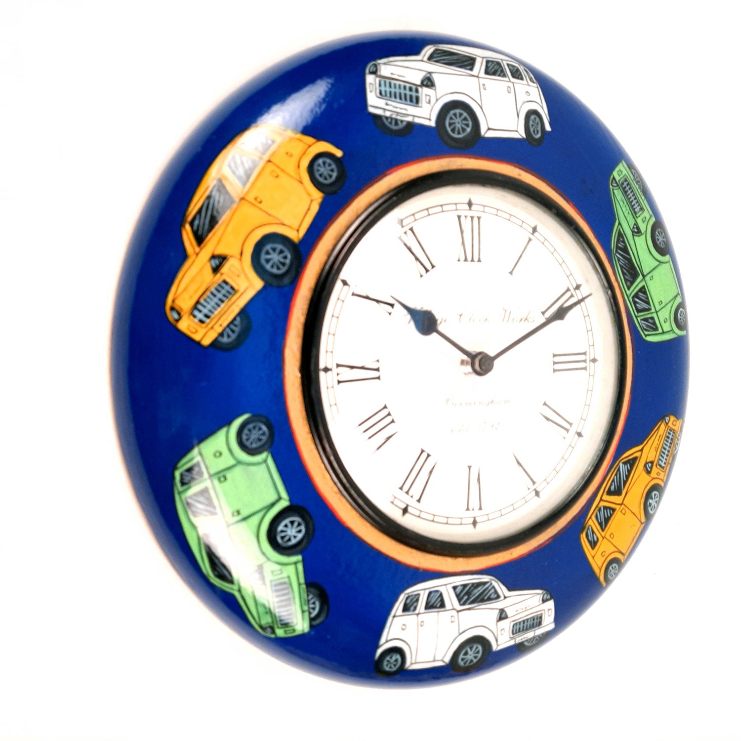 Wall Clock | Wooden Clock Wall Mount - Car Design - For Kids Room, Home, Living Room & Hall Decoration | Birthday Gift for Children- 11 Inch - Apkamart