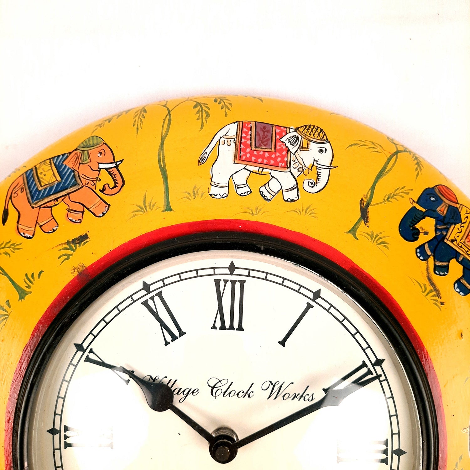 Wall Clock Wooden for Home | Wall Mount Clock With Elephant Design - For Home, Living Room, Bedroom, Hall Decor | Wedding & Housewarming Gift -11 Inch - Apkamart