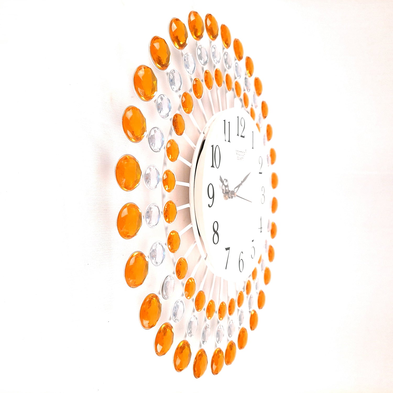 Wall Clock | Stylish Clock Wall Mount - Sun Rays Design - For Home, Living Room, Bedroom, Office & Hall Decoration | Wedding & Housewarming Gift - Apkamart