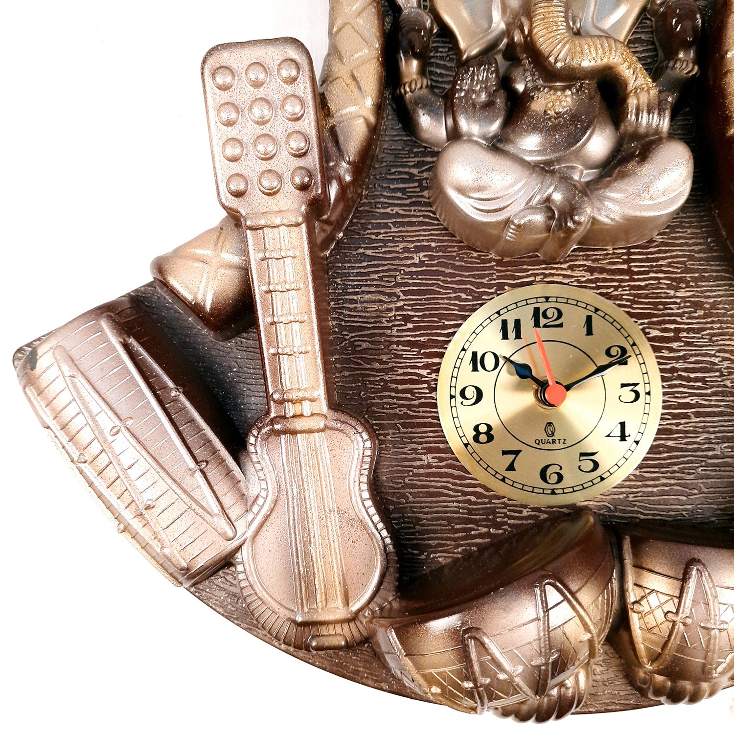 Wall Clock | Ganesh Wall Hanging With Small Clock - For Living Room, Bedroom, Hall, Office Decor & Gift - Apkamart