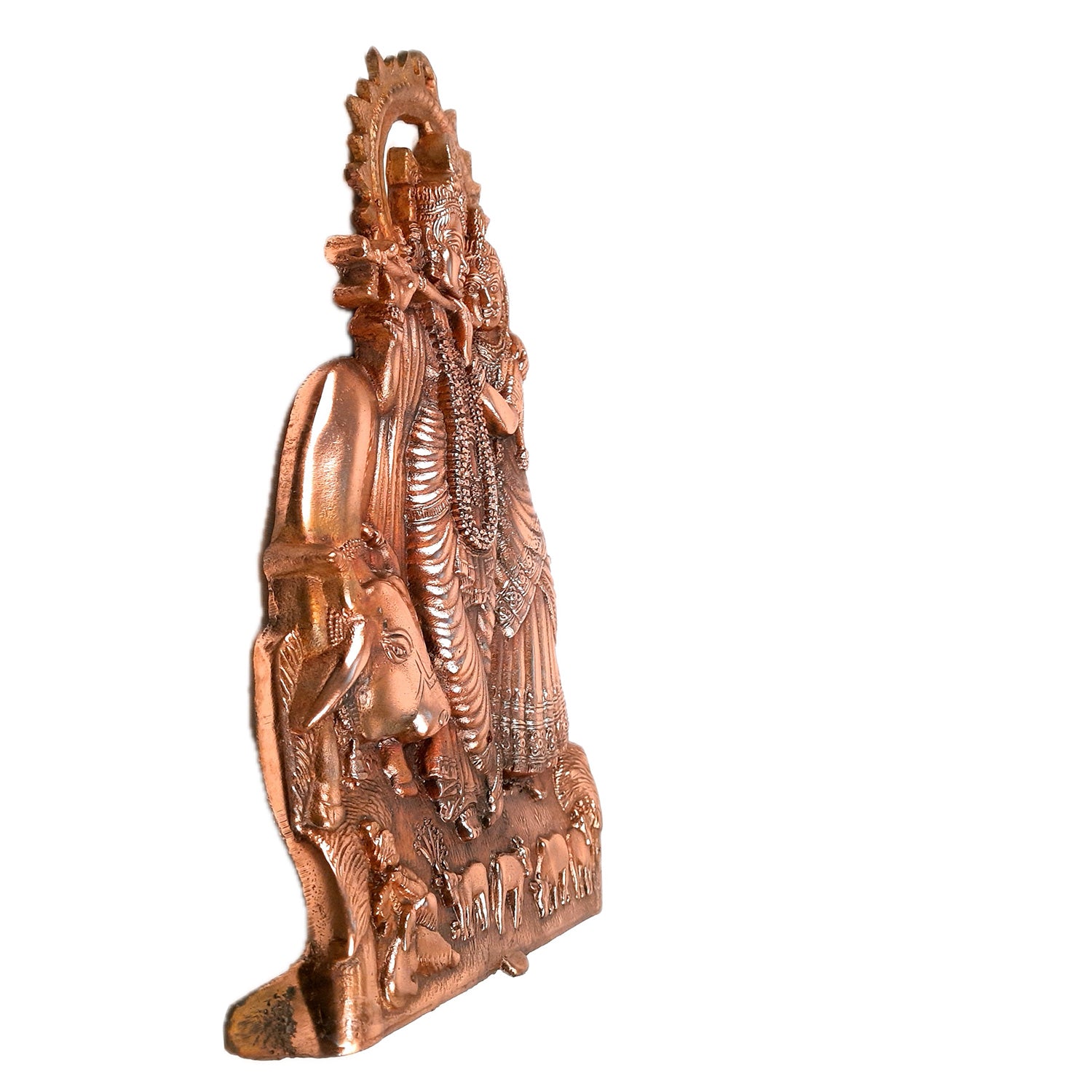 Radha Krishna Statue for Wall Decor | Radhe Krishna Wall Hanging Statue Idol | Religious & Spiritual Sculpture - for Gift, Home, Living Room, Office, Puja Room Decoration - 16 Inch - Apkamart