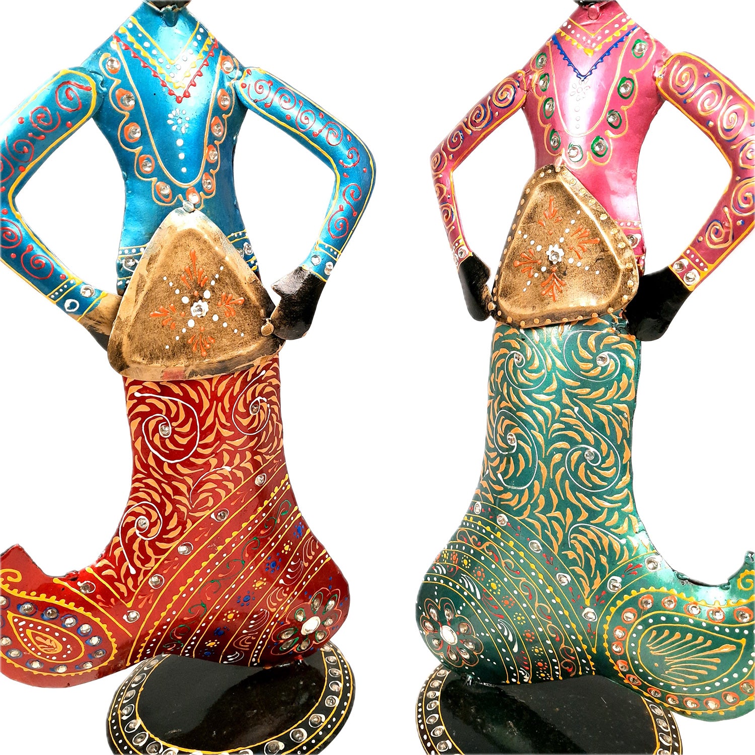 Mermaid Showpiece Set | Handicraft Figurines - For Home, Table, Living Room, Bedroom & TV Unit Decor | Show Pieces For Gifts - 18 Inch (Set of 2) - Apkamart