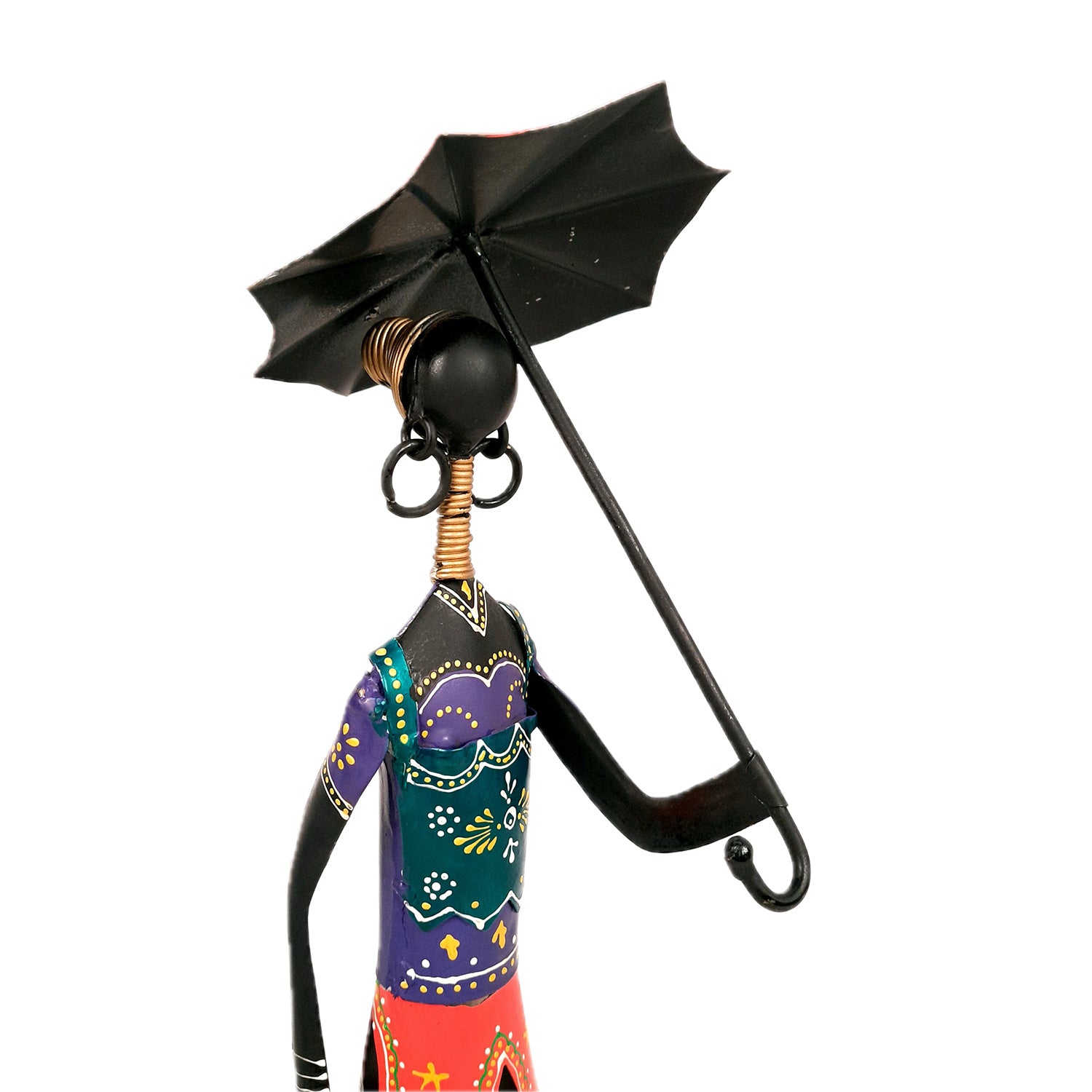 Girl Holding Umbrella Showpiece | Decorative Figurines - For Home, Table, Living Room & TV Unit| Show Piece For Office Desk Decor | Gifts For Her - 16 Inch - Apkamart