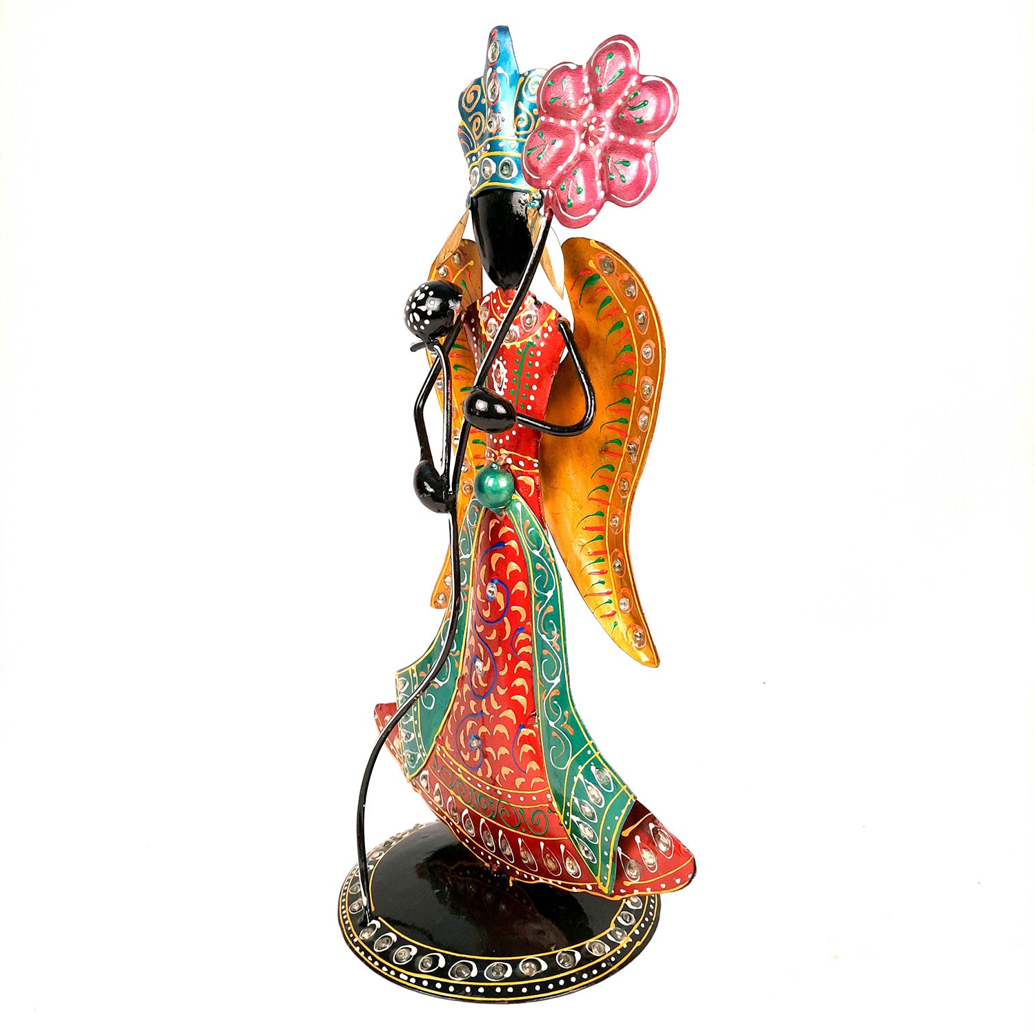 Showpiece Figurines - Angel Playing Harp Design | Fairy Show Piece for - Home, Table, Living Room, TV Unit, Bedroom Decor & Gifts - 16 Inch (Set of 3) - Apkamart
