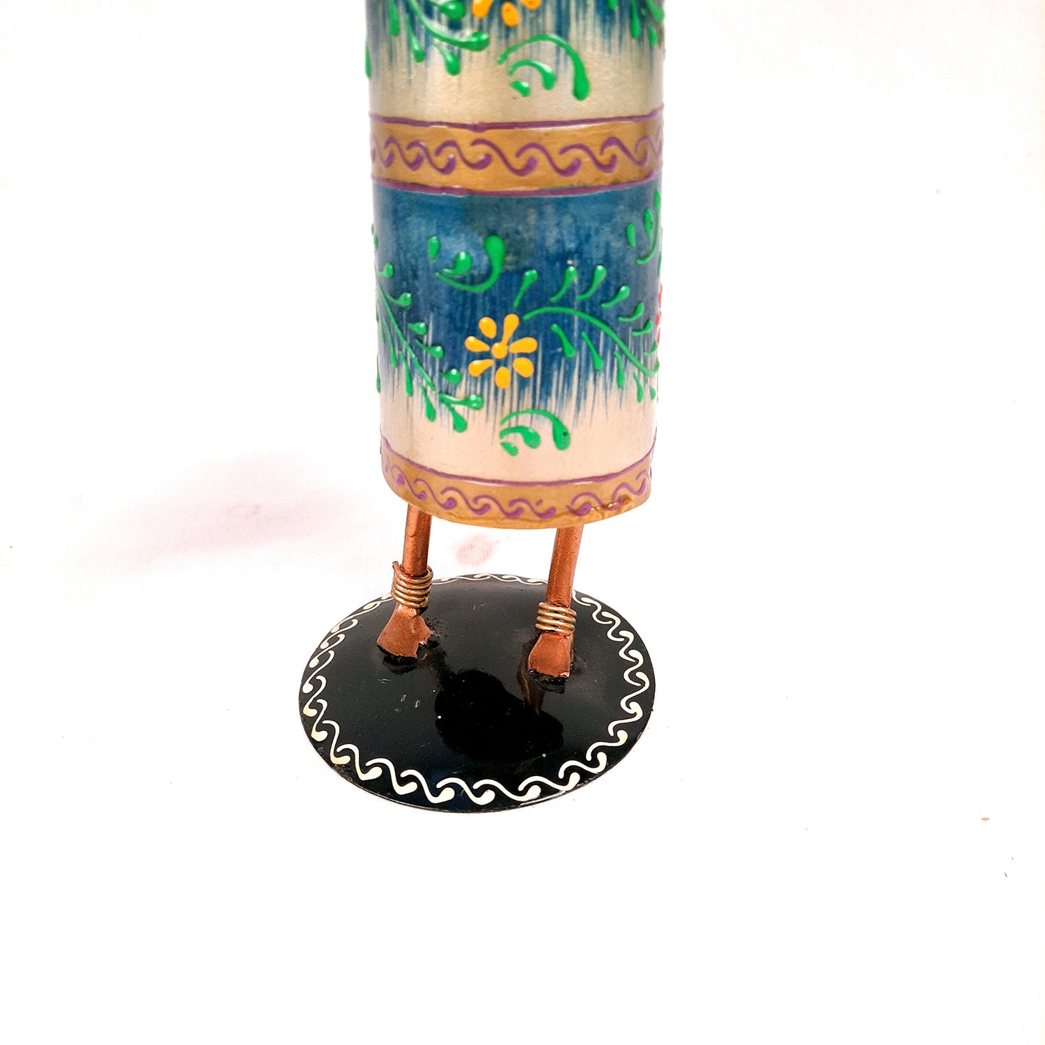 Showpiece Figurines Cum Tea Light Holders - Tribal Worker Design | Decorative Showpieces - for Home, Bedroom, Living Room, Office Desk, Table Decor & Gifts - 15 Inch (Set of 2) - Apkamart