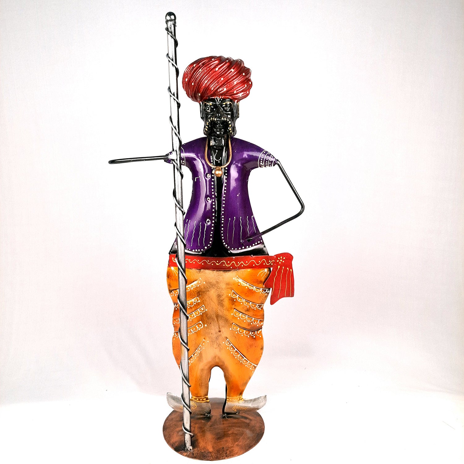 Showpiece Darbaan For Home Decor | Handicraft Figurines - For Entrance, Corner, Living Room, Office Decoration |Big Showpieces For Housewarming Gifts - 30 Inch - Apkamart #Color_Purple